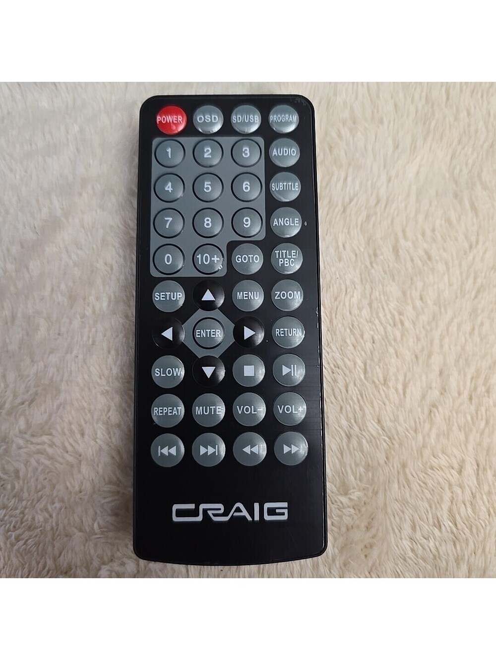 Genuine Craig F-1302 Portable DVD Player Remote